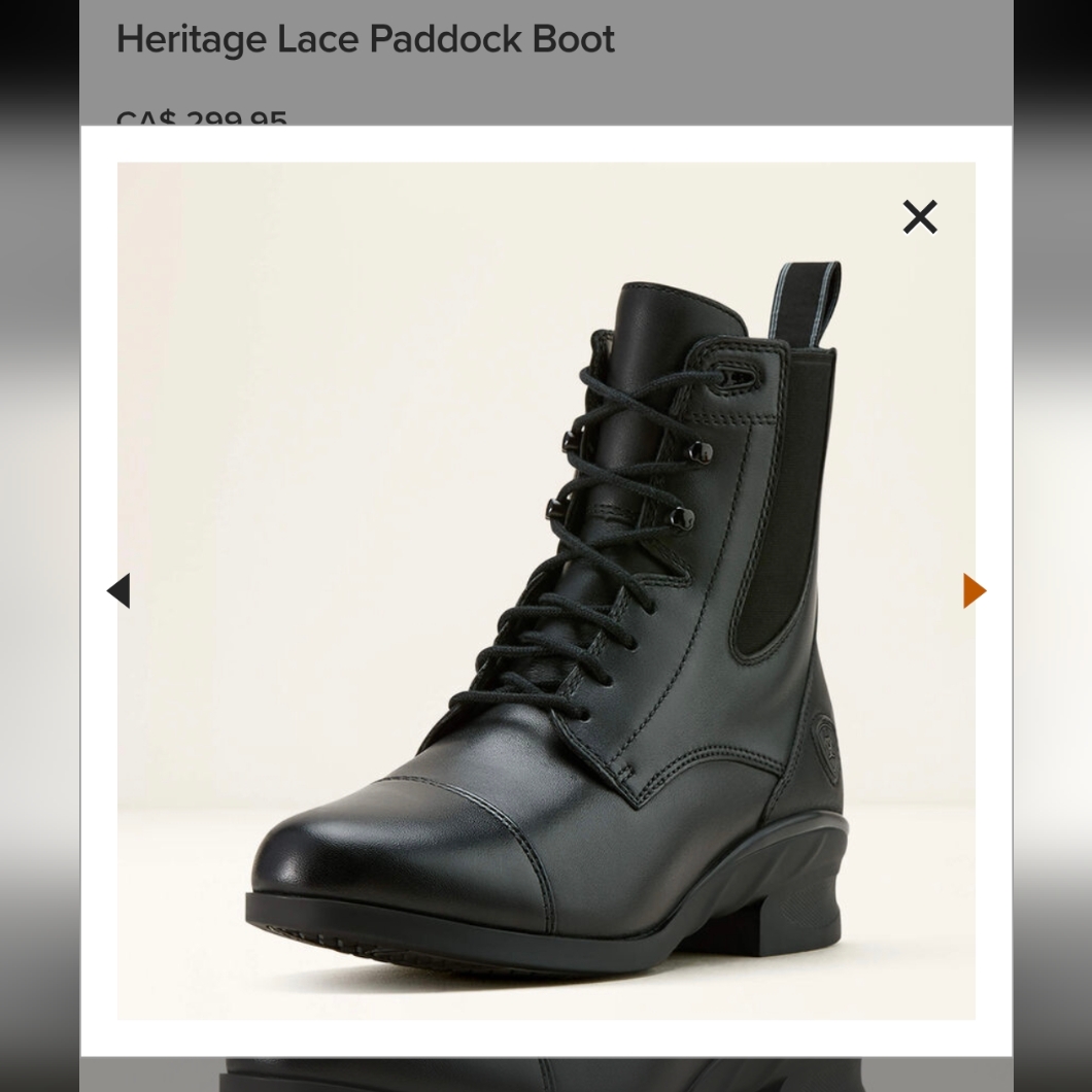 Ariat Paddock Boot, Black Waterproof Leather Size 8.5 Excellent Condition!